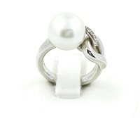 Anello Mikimoto Donna in Oro bianco Diamante 093901960 - 093901960